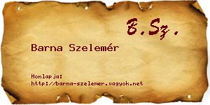 Barna Szelemér névjegykártya